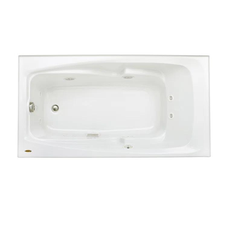 Cetra® 60" x 32" Alcove Whirlpool Acrylic Bathtub
