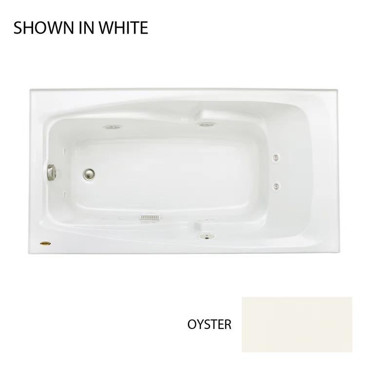 Cetra® 60" x 32" Alcove Whirlpool Acrylic Bathtub