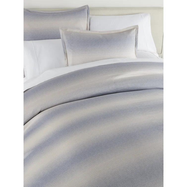 Peacock Alley Elena Blue/Beige 100% Cotton Coverlet