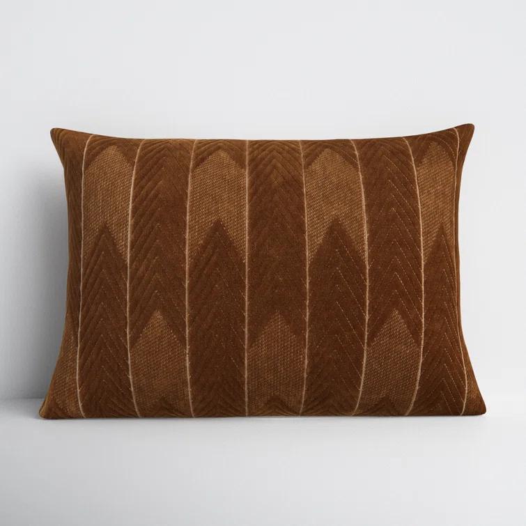 Floretta Embroidered Cotton Lumbar Throw Pillow