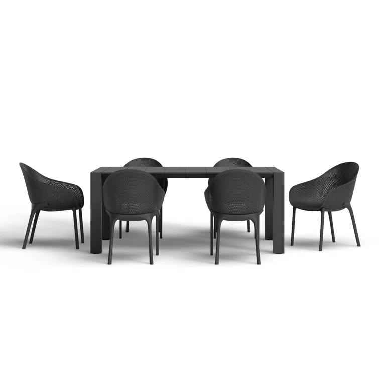 Farrah 70'' Rectangular 6 - Person Outdoor Dining Set
