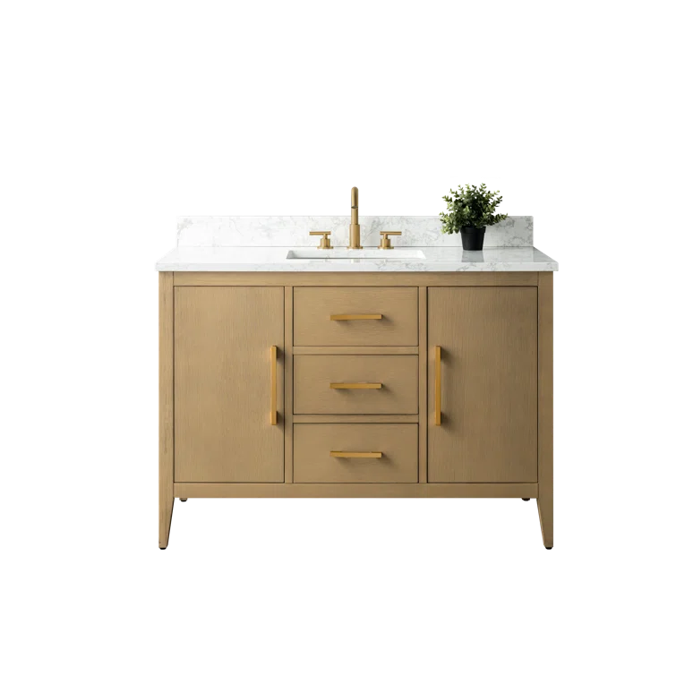 48'' Single Bathroom Vanity with Engineered Marble Top