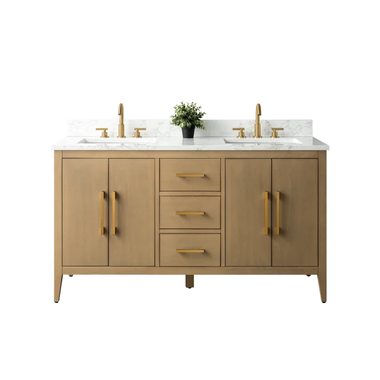 60" Double Bathroom Vanity Set
