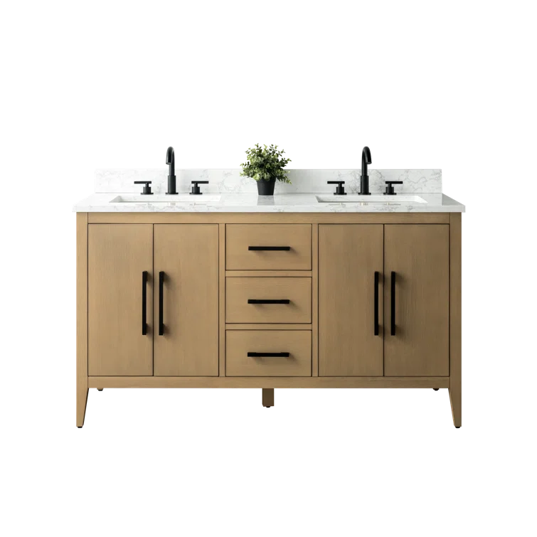 60" Double Bathroom Vanity Set