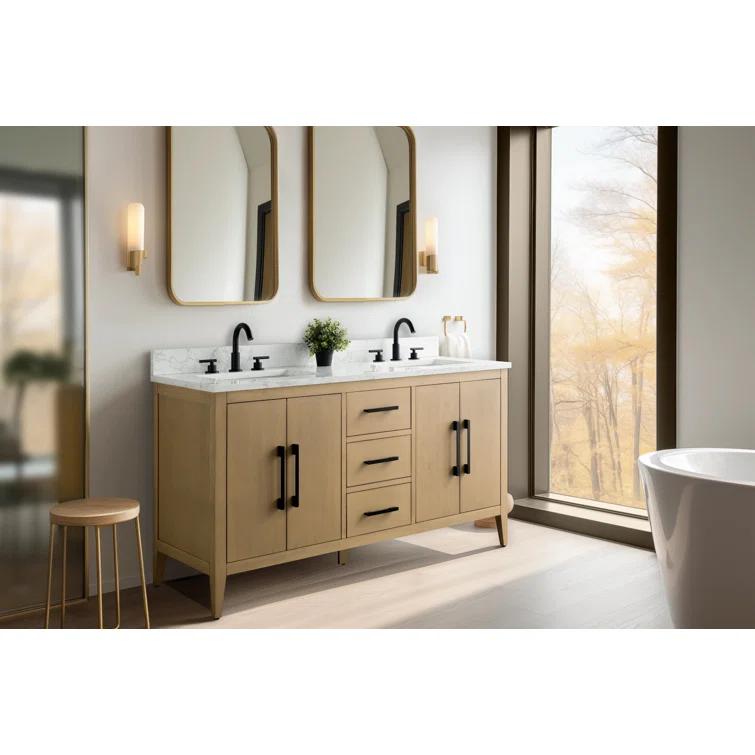 60" Double Bathroom Vanity Set