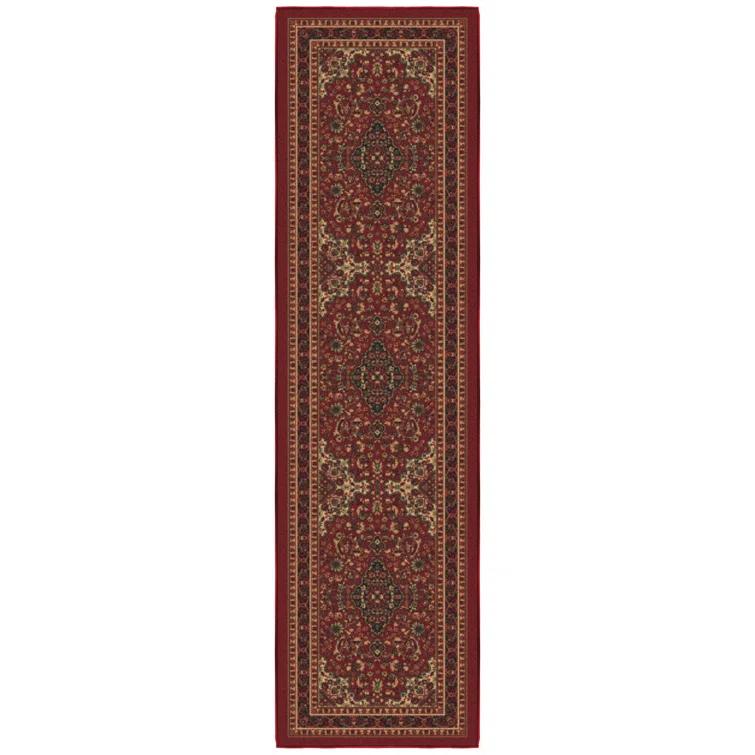Ottohome Non-Slip Medallion Area Rug For Living Room, Hallway Runner, Entryway Rug, Seafoam Green