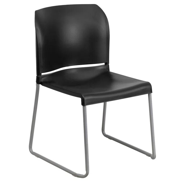 Flash Furniture Brielle Contoured Sled Base Stackable Waiting Room Chairs (Set of 5)
