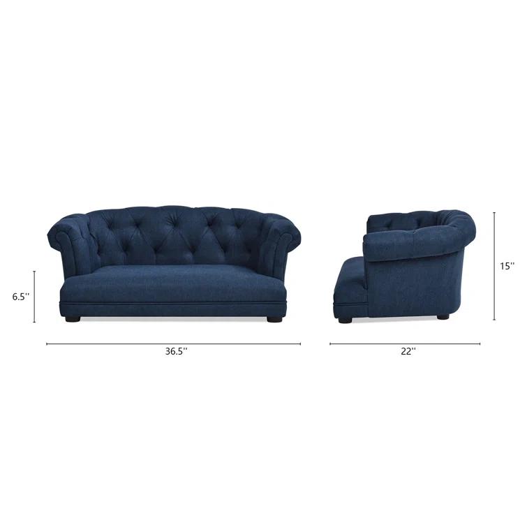 Jennifer Taylor Home 36.5" Chesterfield Medium Pet Sofa Bed