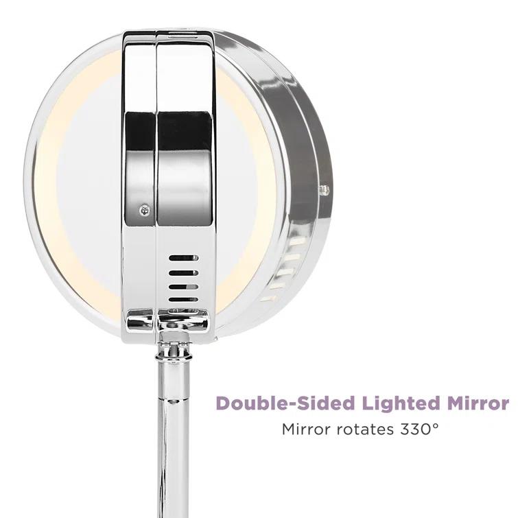 Conair Polished Chrome Double-Sided Round Mirror