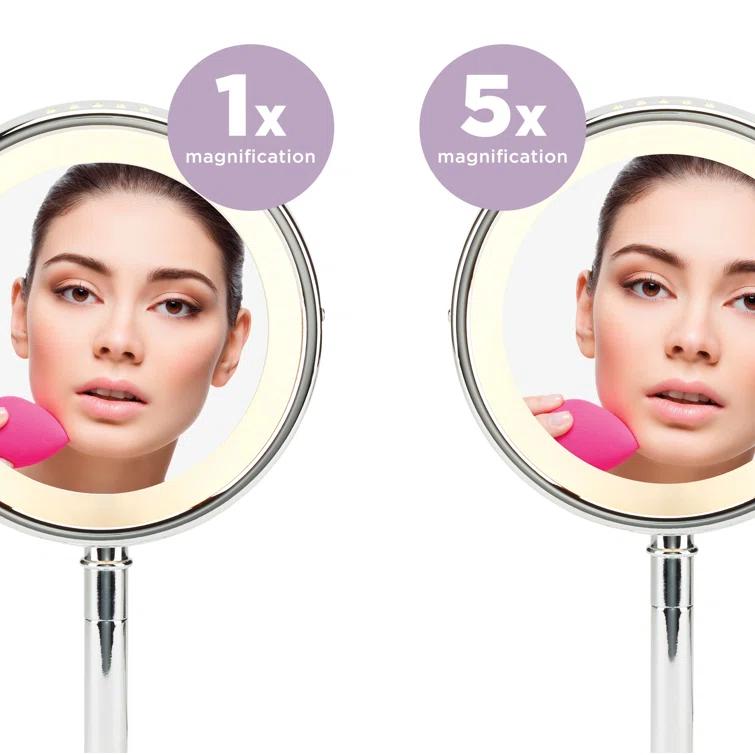 Conair Polished Chrome Double-Sided Round Mirror