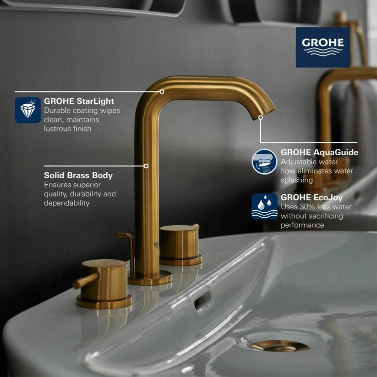 Essence New Widespread Bathroom Faucet with Drain Assembly