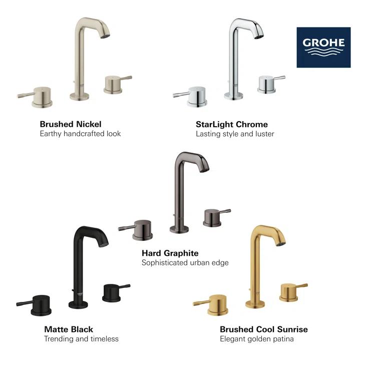 Essence New Widespread Bathroom Faucet with Drain Assembly