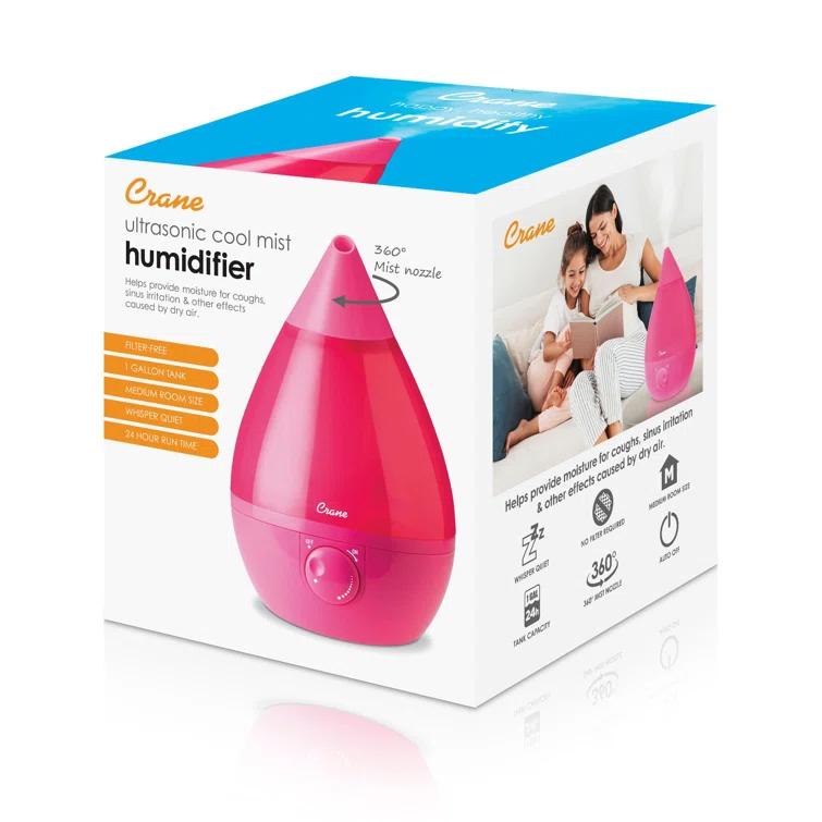 Crane USA Drop Cool-Mist Humidifier, 1 Gal.