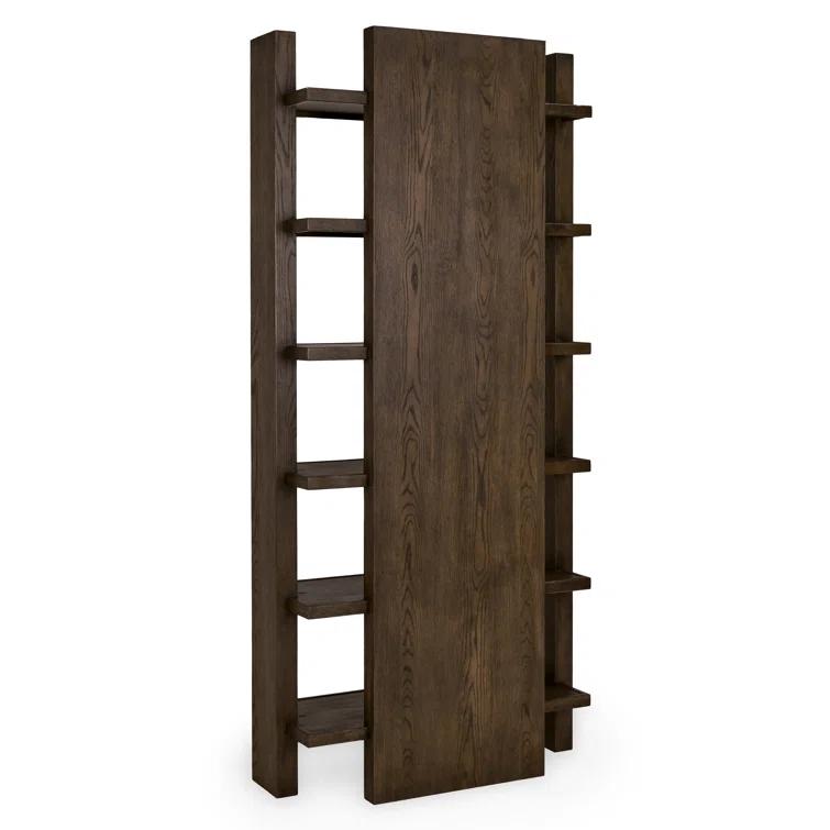 Doku Dark Brown Oak Wood 91" Bookcase