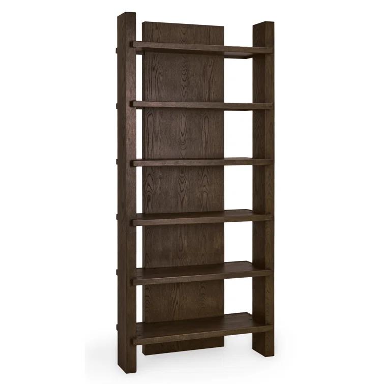 Doku Dark Brown Oak Wood 91" Bookcase