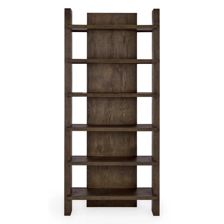 Doku Dark Brown Oak Wood 91" Bookcase