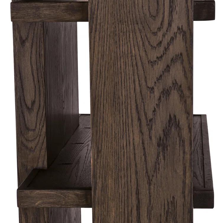 Doku Dark Brown Oak Wood 91" Bookcase