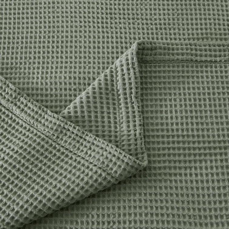 Solid Cotton Waffle Weave Blanket