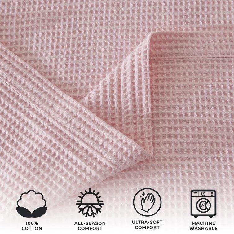 FreshFolds 100% Cotton Waffle Weave Blanket
