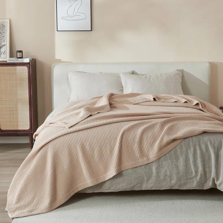 FreshFolds 100% Cotton Waffle Weave Blanket