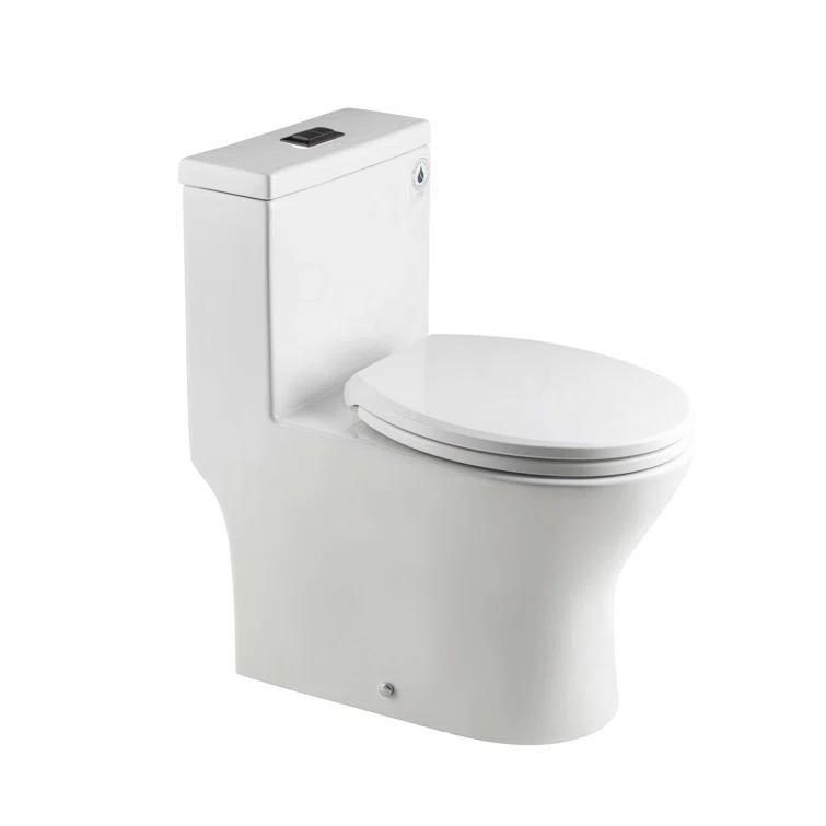 1.28 GPF Elongated Comfort ADA Height One Piece Dual-Flush Toilet with Soft-Closing Seat,MAP Flushing 1000G