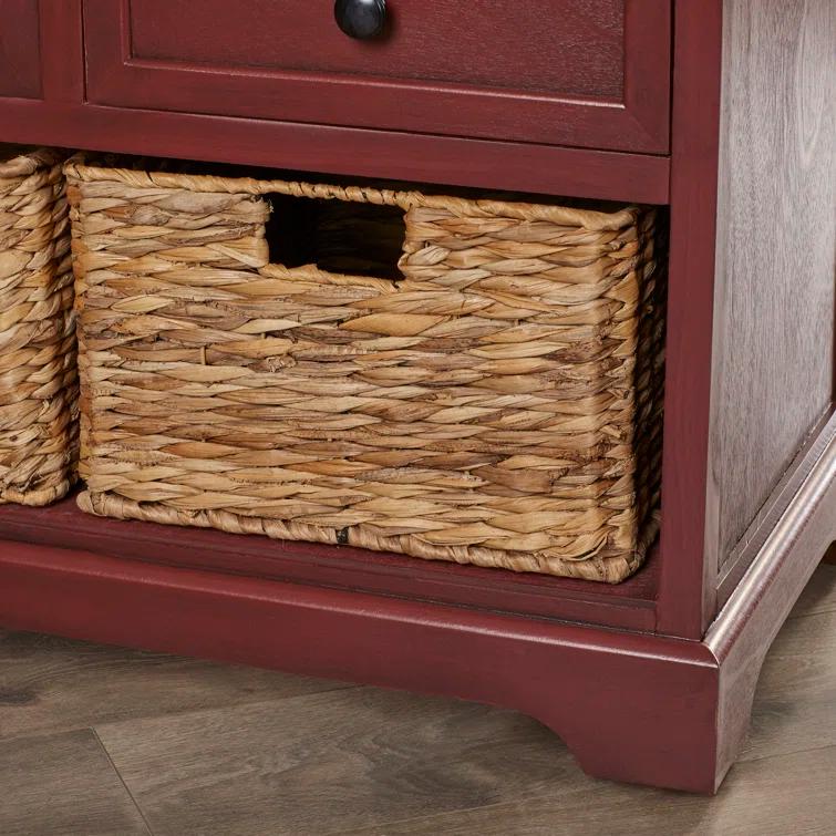 Adayla Solid Wood Drawers Storage Bench