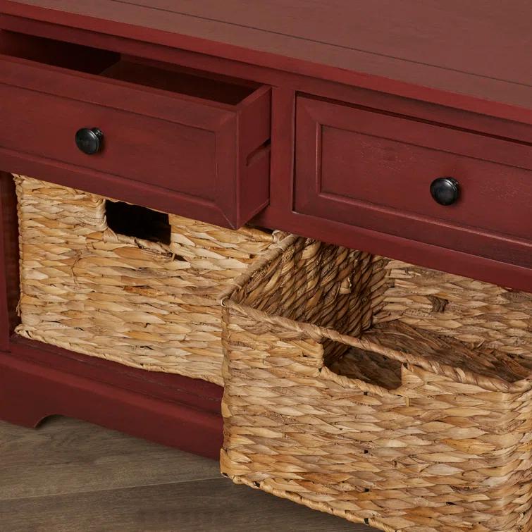Adayla Solid Wood Drawers Storage Bench