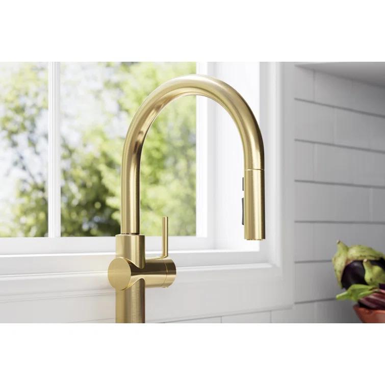 Kohler Crue Single Handle Pull Down Kitchen Faucet with Three-Function Pull Down Sprayer