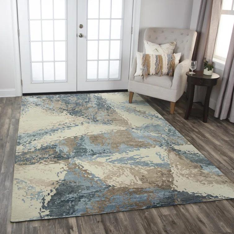 New Zealand Wool Abstract Rug
