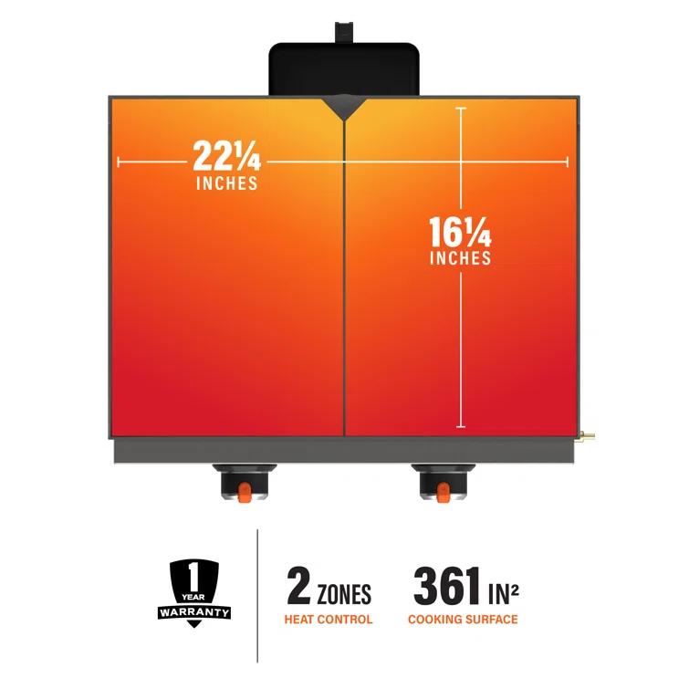 Blackstone 22" Original Omnivore Tabletop Griddle 2-Burner Liquid Propane Flat Top Grill