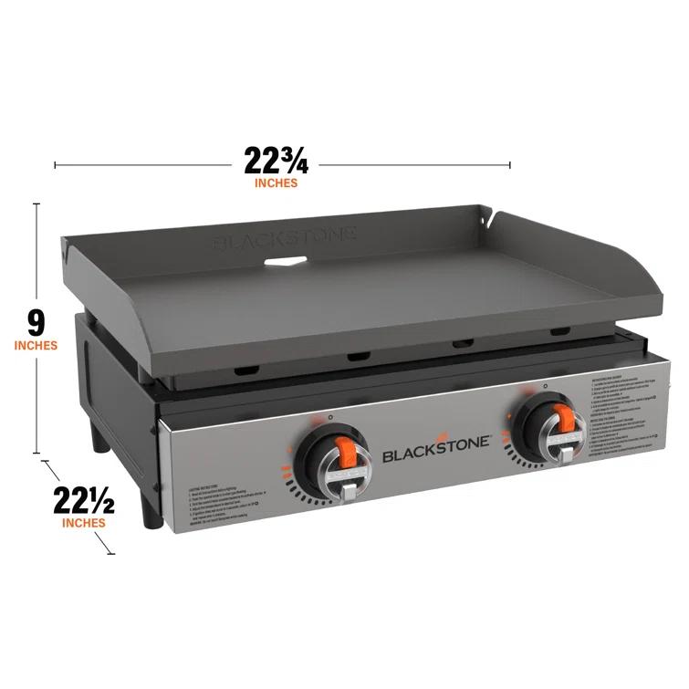 Blackstone 22" Original Omnivore Tabletop Griddle 2-Burner Liquid Propane Flat Top Grill