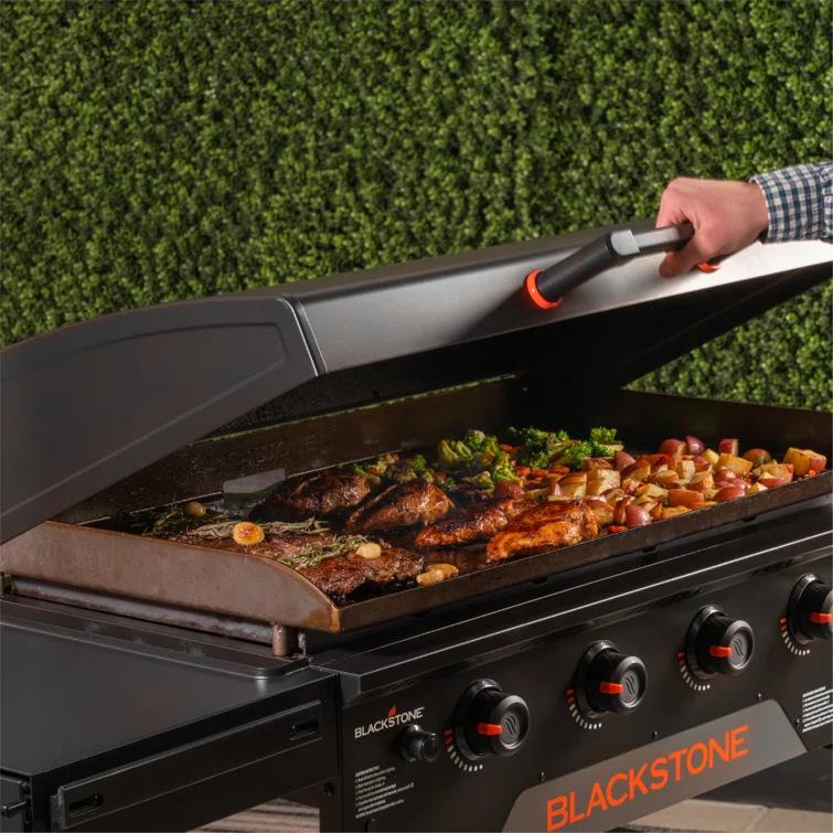 Blackstone 4-Burner 36" Omnivore Griddle with Hood and Extendable Side Shelves