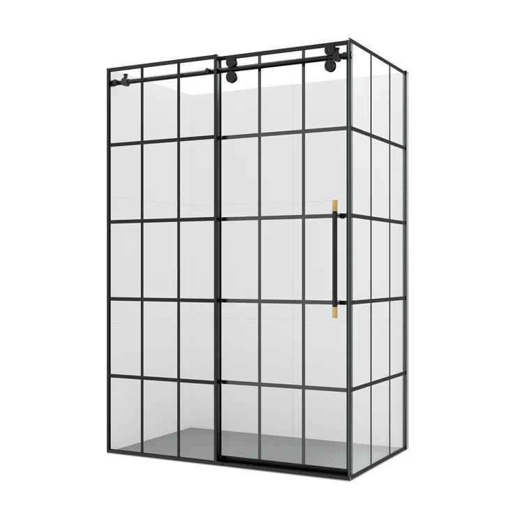Puente 48'' W 78'' H Framed Rectangle Reversible Shower Enclosure