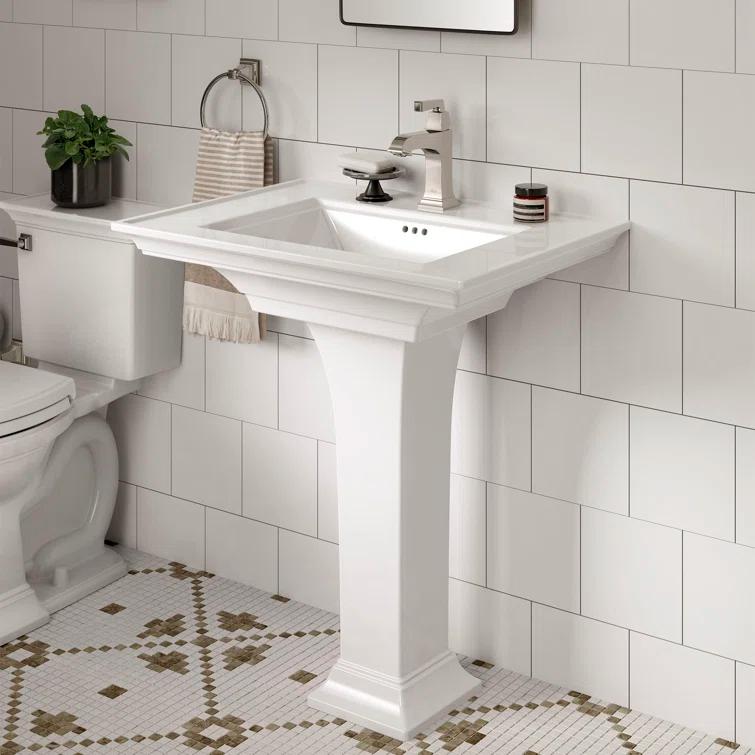 American Standard Town Square S Single-Hole Single-handle Bathroom Faucet with Drain Assembly 7455107.013