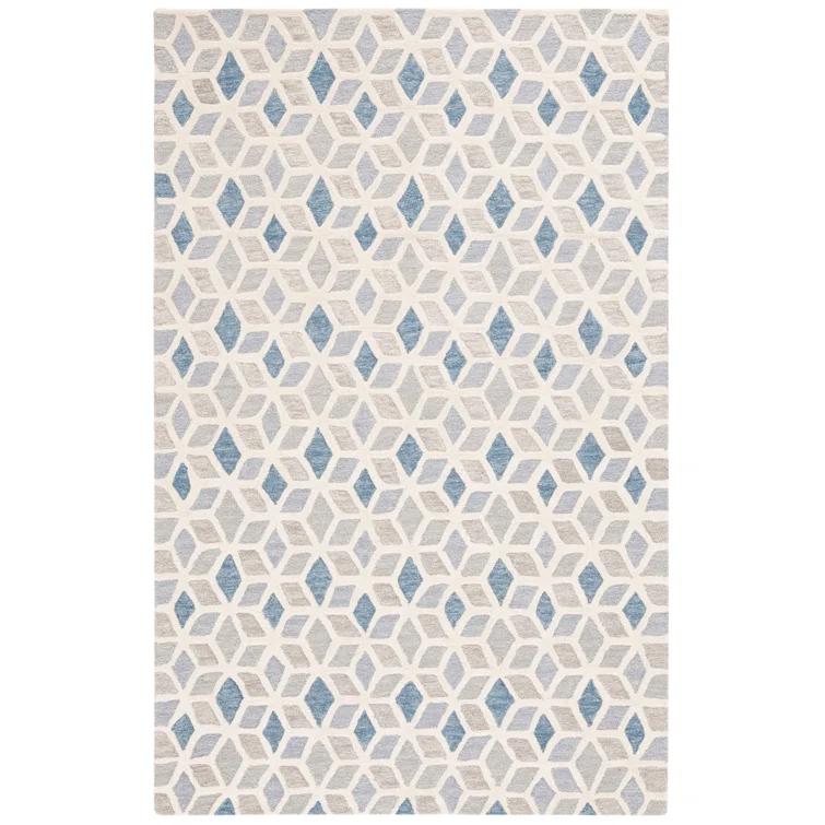 Safavieh Ebony Hand Tufted 80% Wool And 20% Cotton Geometric Rug