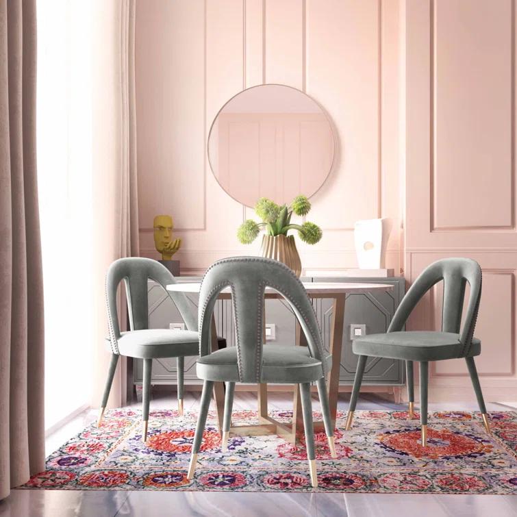 Petra 19.3'' H Velvet Upholstered Side Chair