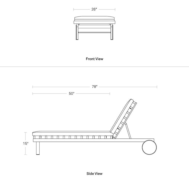 Perch Outdoor Sun Lounger Single Chaise