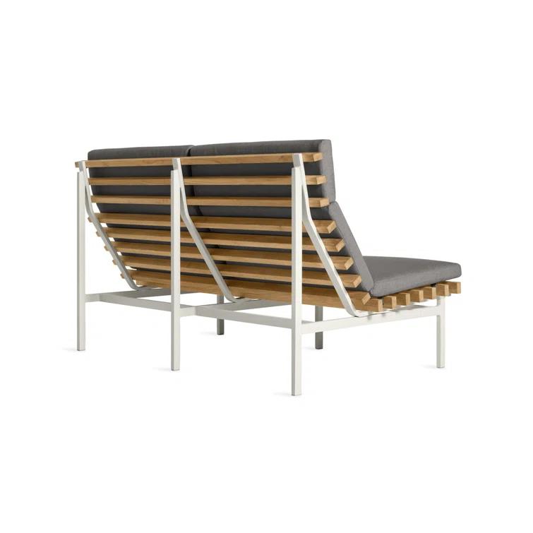Perch 59'' Powder Coated Aluminum Outdoor Loveseat