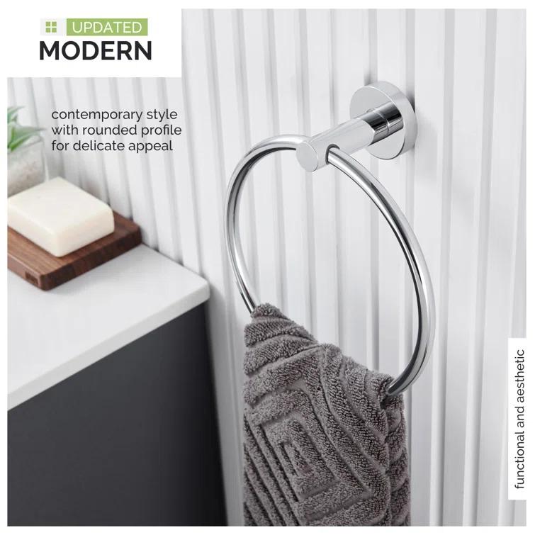 APLusee Wall Mounted Stainless Steel Bathroom Towel Ring AE101