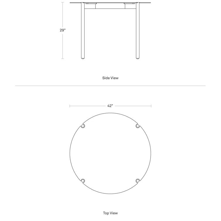 Comeuppance Round Aluminum Outdoor Dining Table