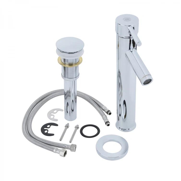 The Renovators Supply Inc. 10889 Round Corner Glass Wall Mount Bathroom Vessel Sink with Chrome Faucet Towel Bar
