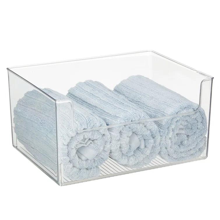 mDesign mDesign Plastic Bathroom Storage Organizer Bin with Open Front