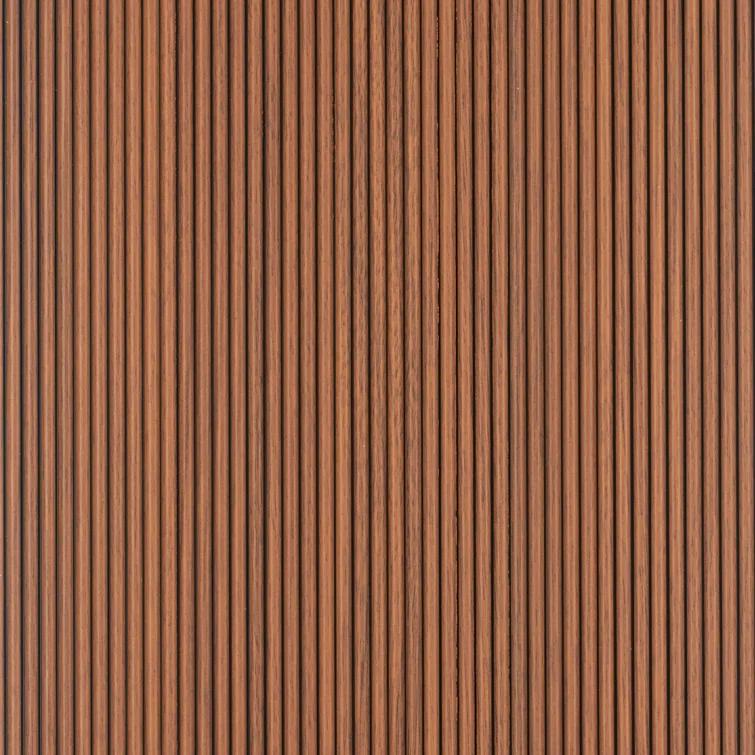 Rounded Mini Slats 94.5" L x 12" W x 0.25" D Polystyrene Glue-up Wood Slat Walls 78.8 sq.ft.