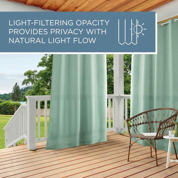 Cabana Solid Heavyweight Indoor Outdoor Curtains