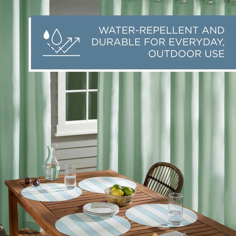 Cabana Solid Heavyweight Indoor Outdoor Curtains