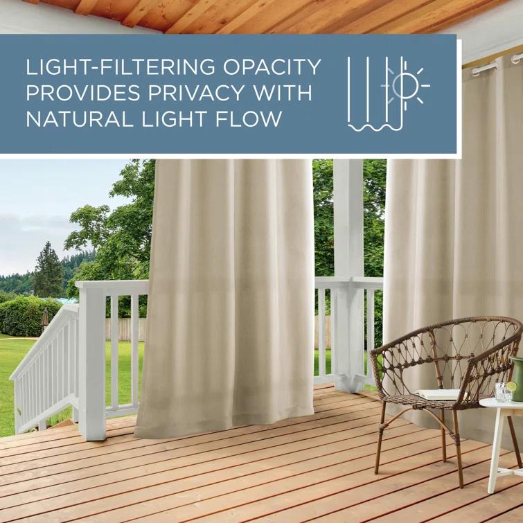 Cabana Solid Heavyweight Indoor Outdoor Curtains