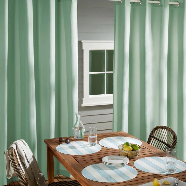 Cabana Solid Heavyweight Indoor Outdoor Curtains