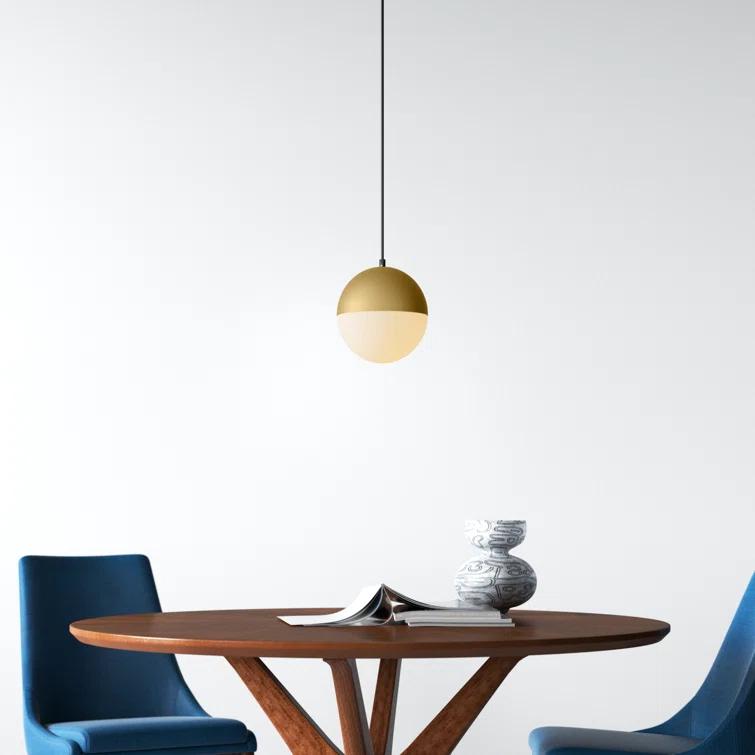 Hastings Single Light Glass Steel Dimmable Pendant