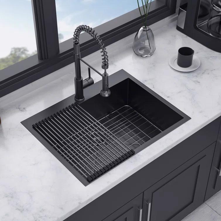 28'' L Drop-In Single Bowl Stainless Steel Kitchen Sink