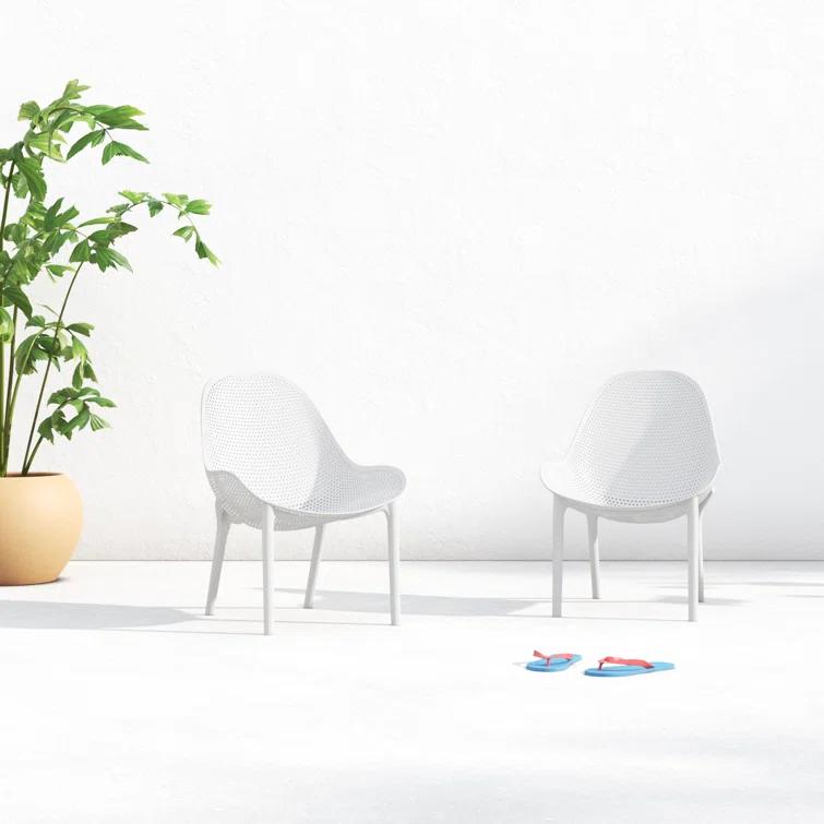 Farrah Outdoor Armless Lounge Chair